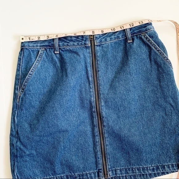 Hollister Ultra High Rise Zip Front Denim Skirt - Picture 8 of 11